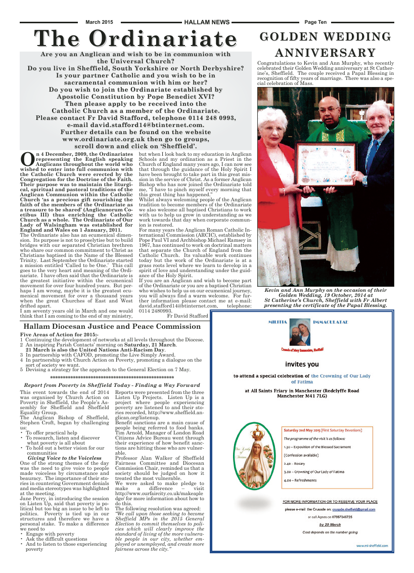 Mar 2015 edition of the Hallam News