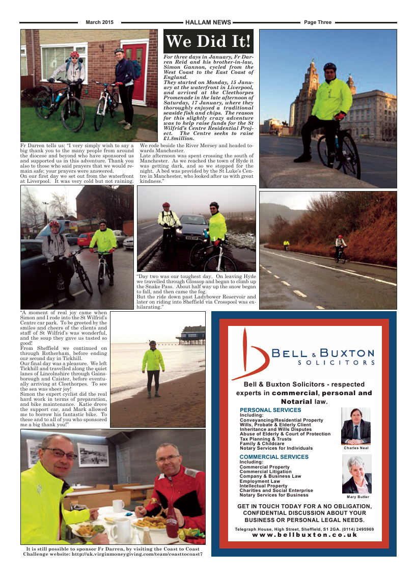 Mar 2015 edition of the Hallam News