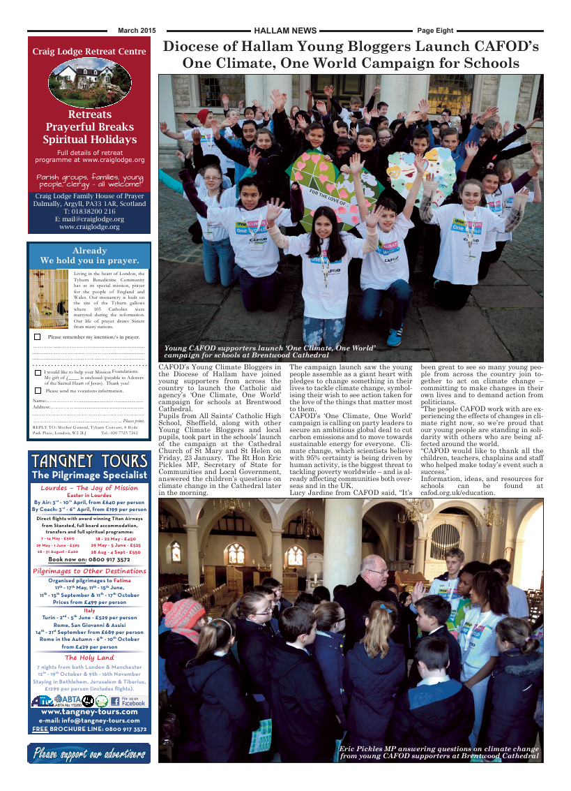 Mar 2015 edition of the Hallam News