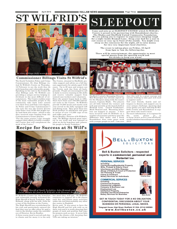 Apr 2015 edition of the Hallam News