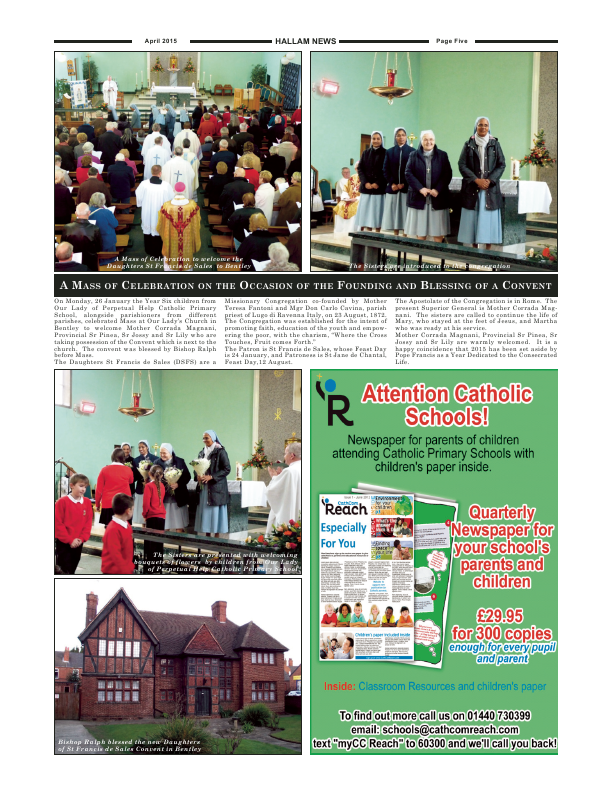 Apr 2015 edition of the Hallam News