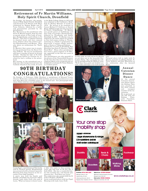 Apr 2015 edition of the Hallam News