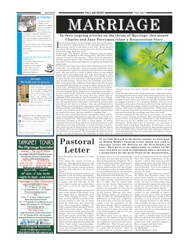 Apr 2015 edition of the Hallam News