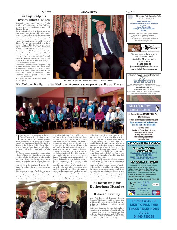 Apr 2015 edition of the Hallam News