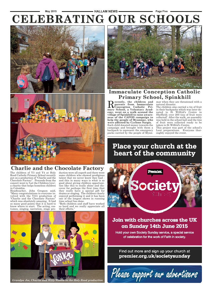 May 2015 edition of the Hallam News