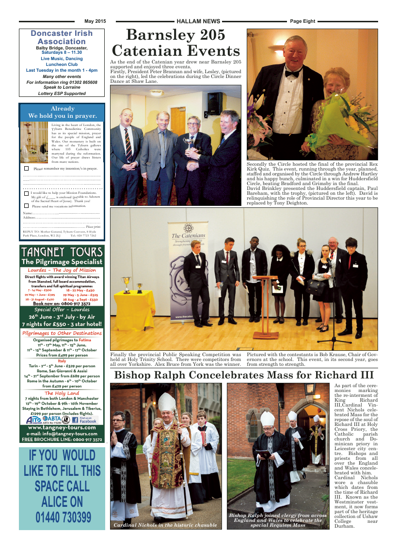 May 2015 edition of the Hallam News