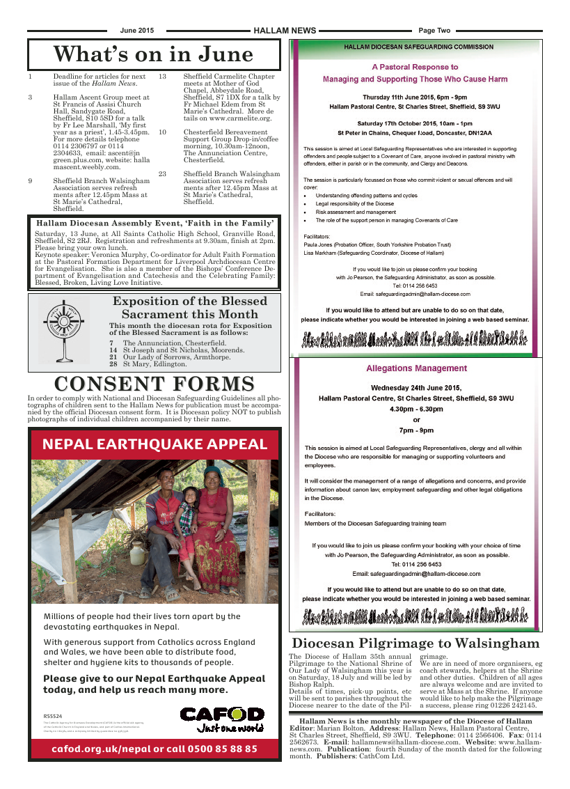 Jun 2015 edition of the Hallam News