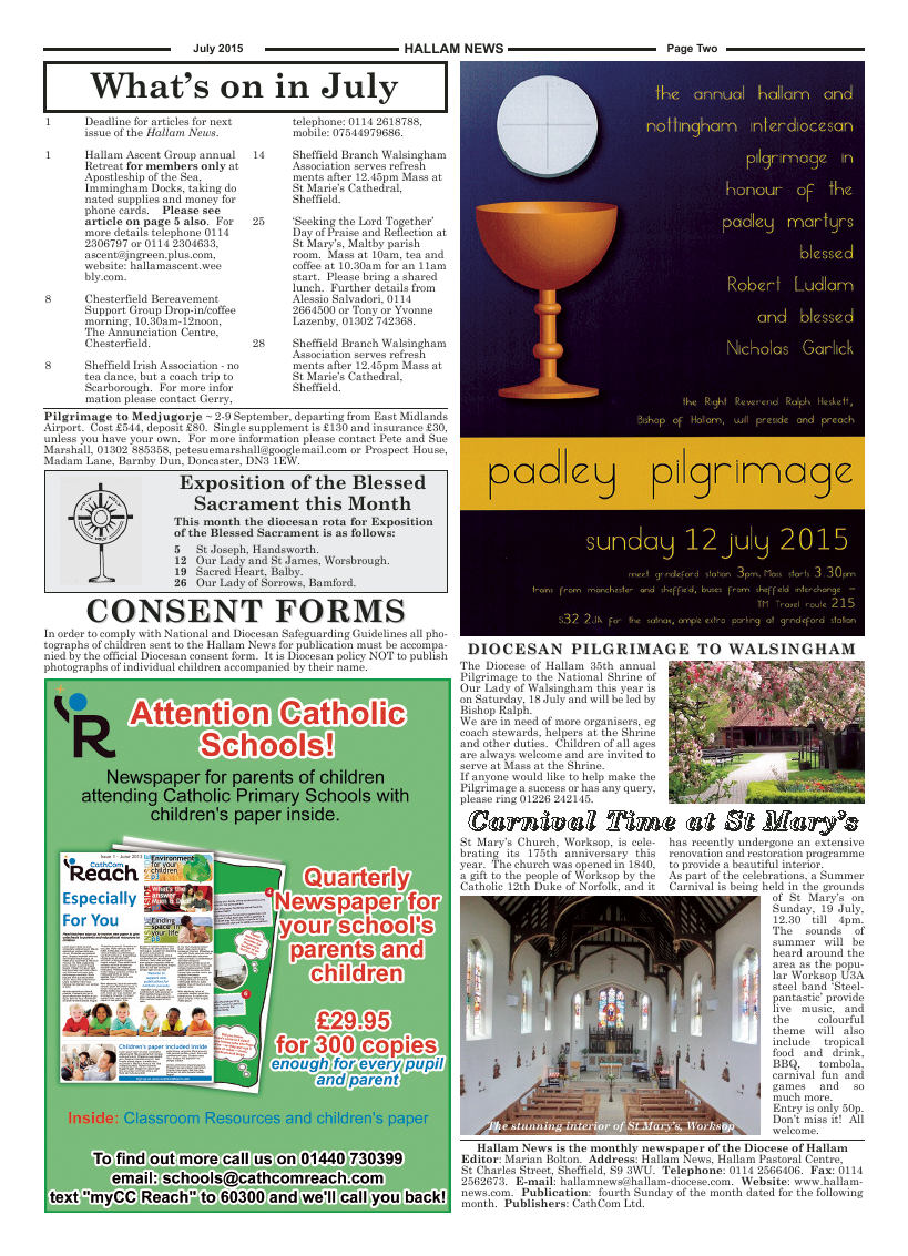 Jul 2015 edition of the Hallam News
