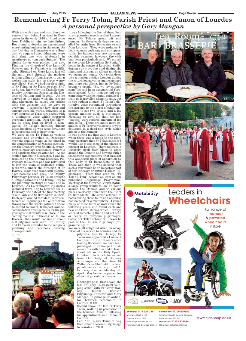 Jul 2015 edition of the Hallam News