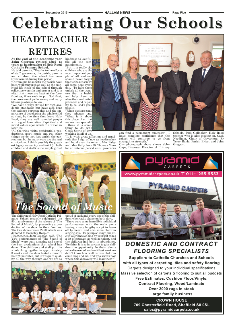 Sept 2015 edition of the Hallam News