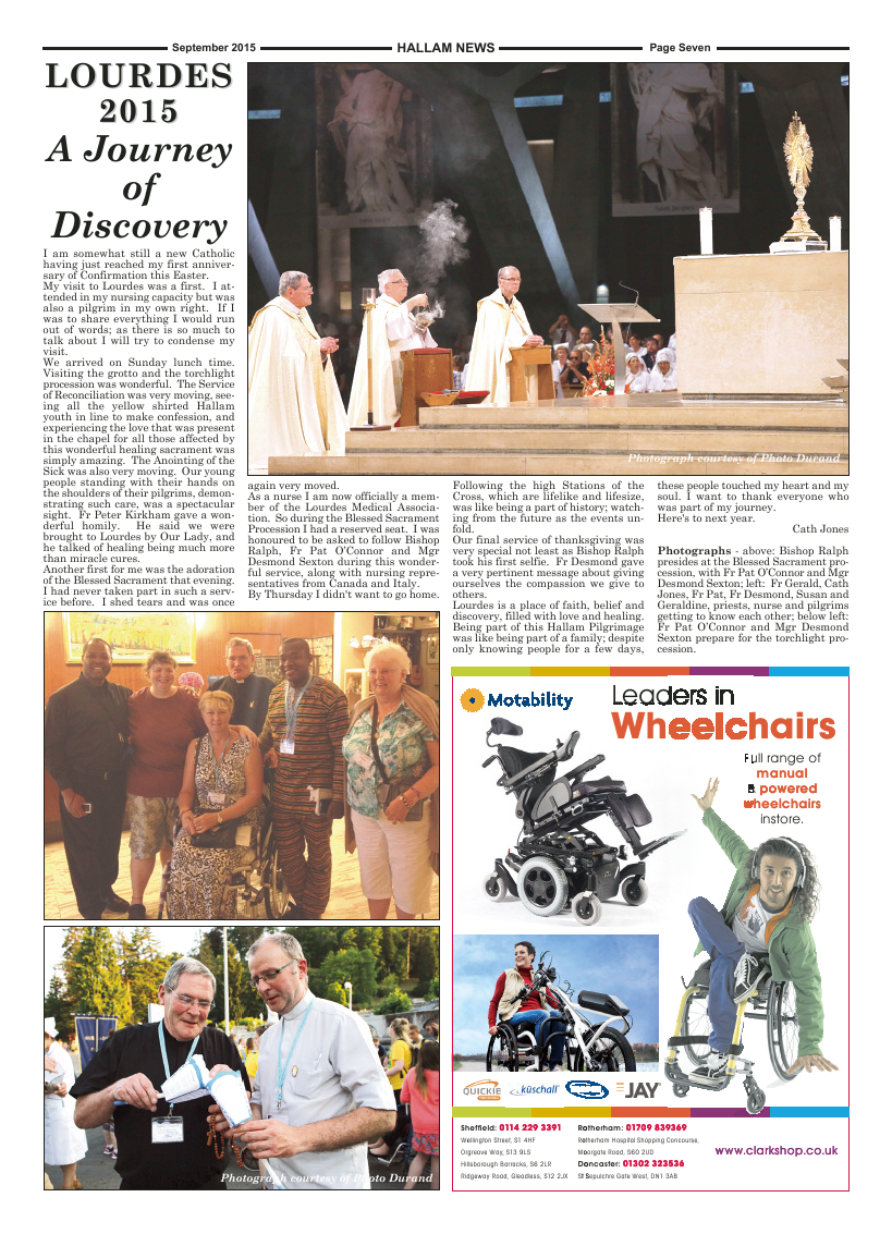Sept 2015 edition of the Hallam News