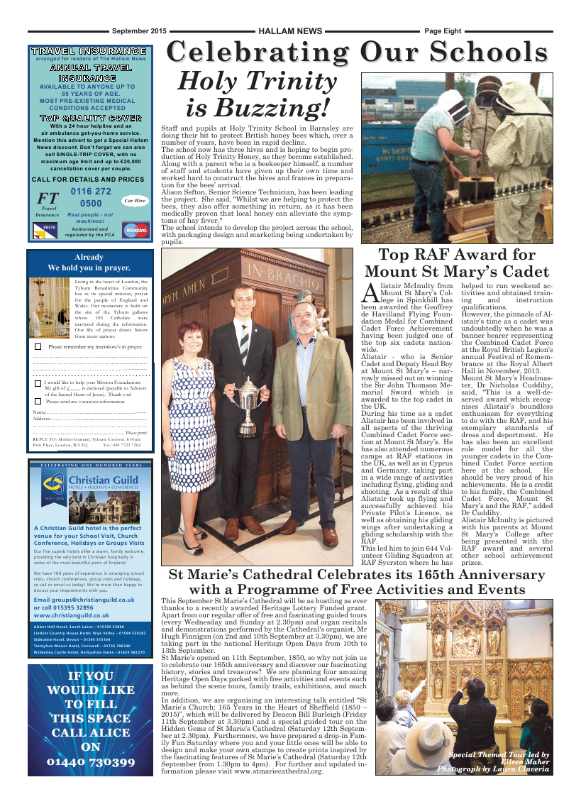Sept 2015 edition of the Hallam News