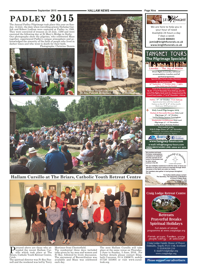 Sept 2015 edition of the Hallam News