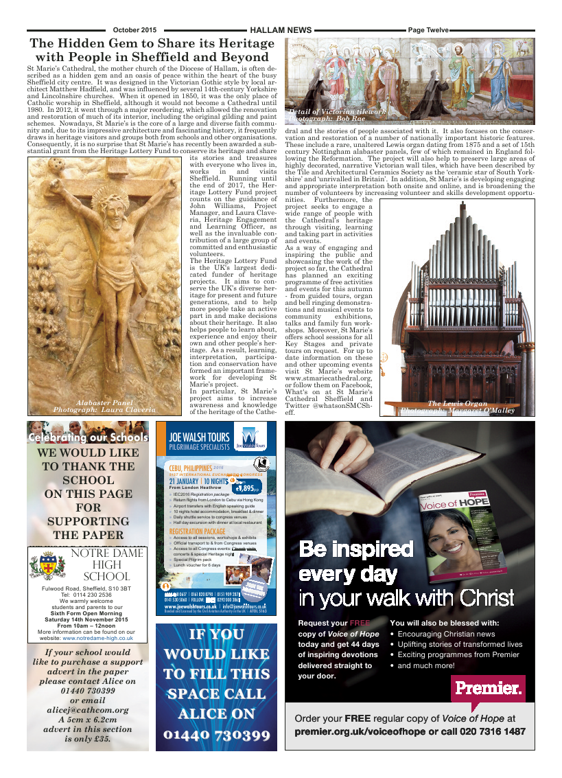 Oct 2015 edition of the Hallam News