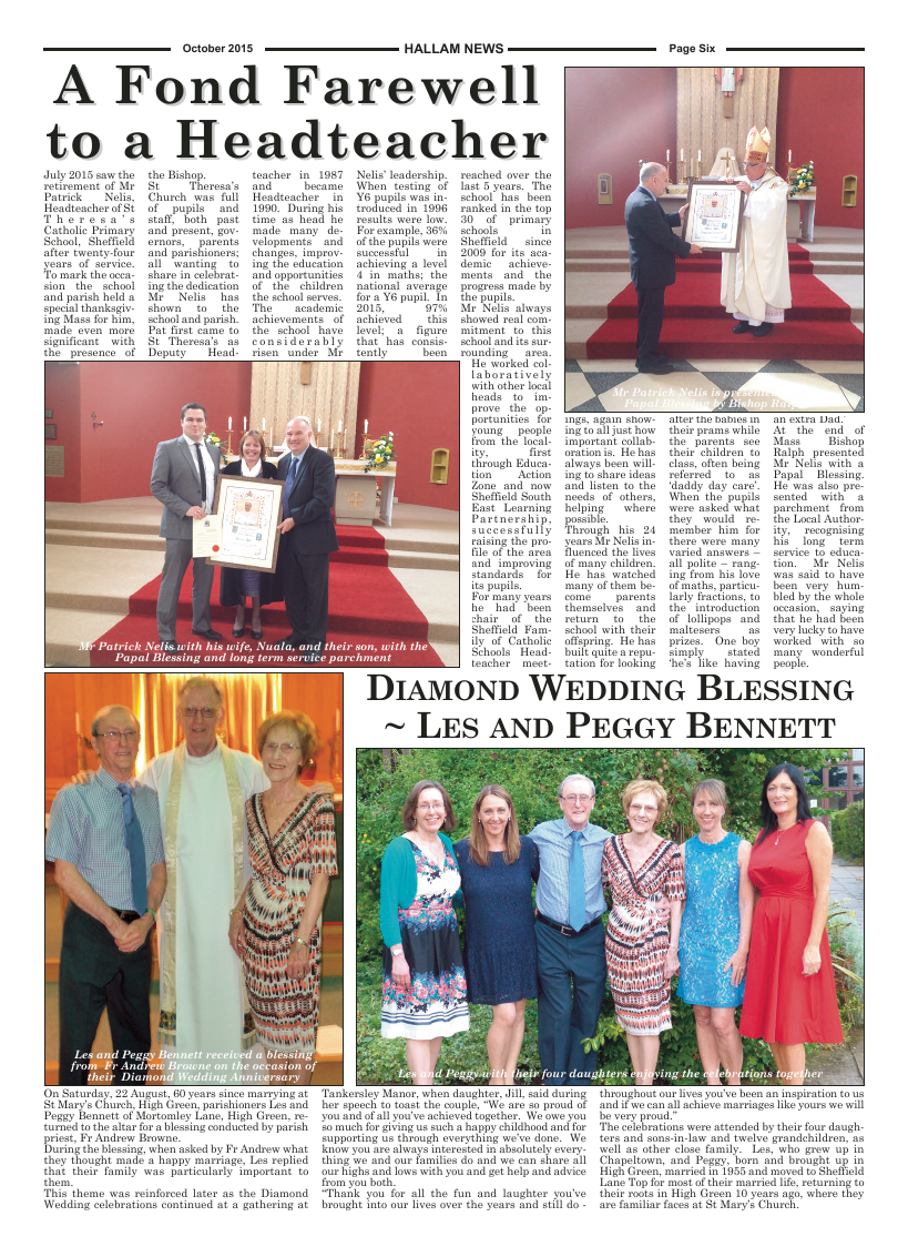 Oct 2015 edition of the Hallam News