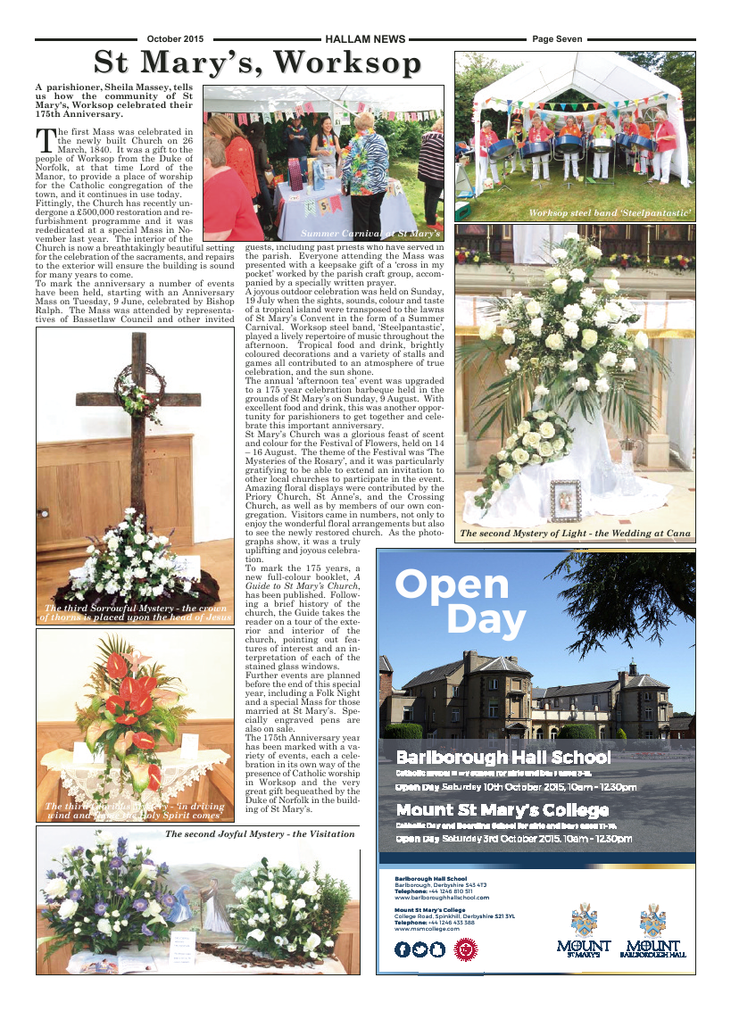 Oct 2015 edition of the Hallam News