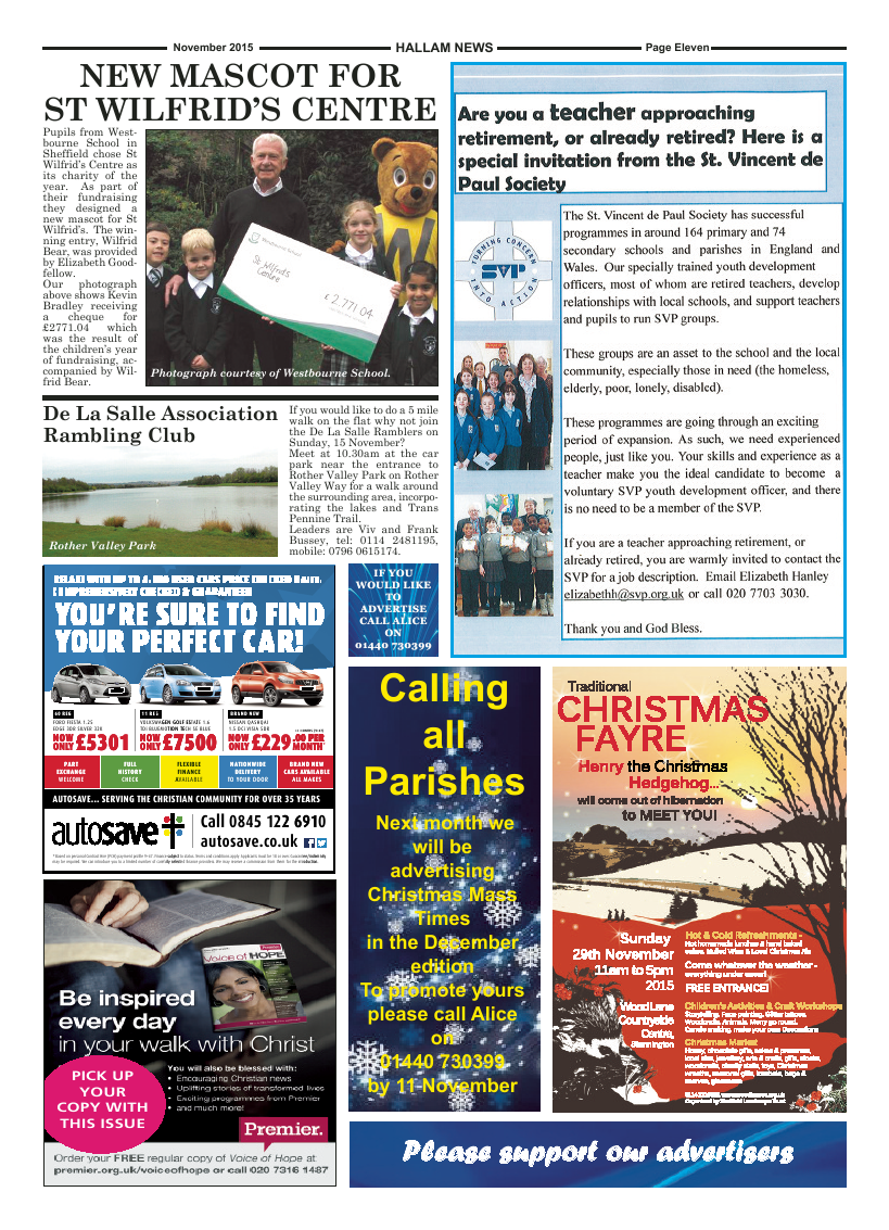 Nov 2015 edition of the Hallam News