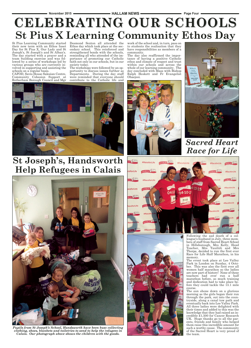 Nov 2015 edition of the Hallam News