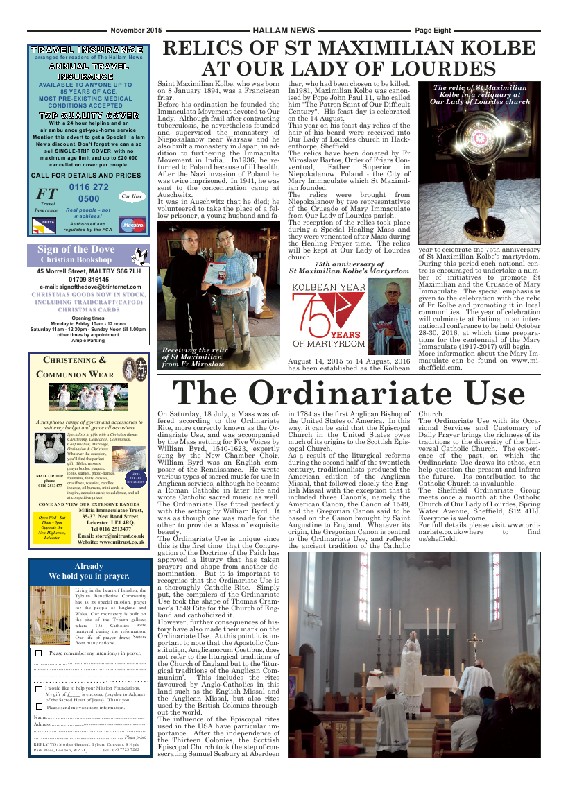 Nov 2015 edition of the Hallam News