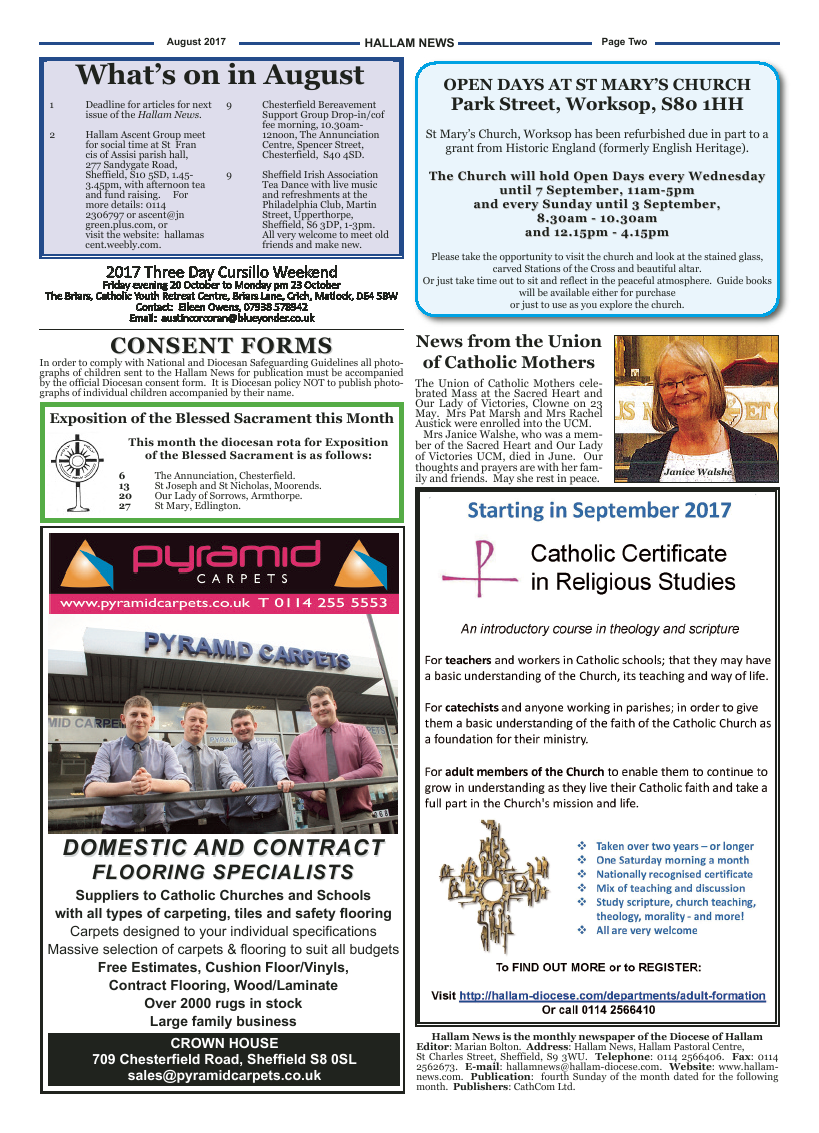 Aug 2017 edition of the Hallam News - Page 