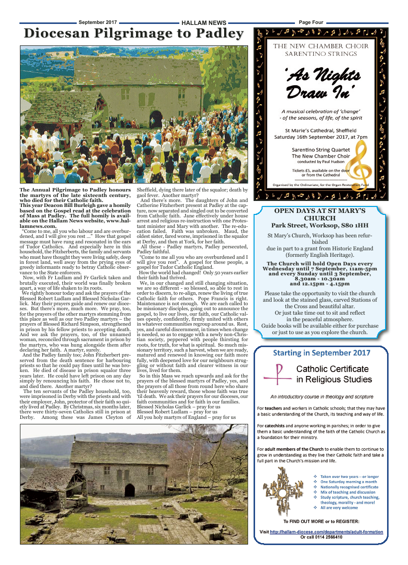 Sept 2017 edition of the Hallam News - Page 