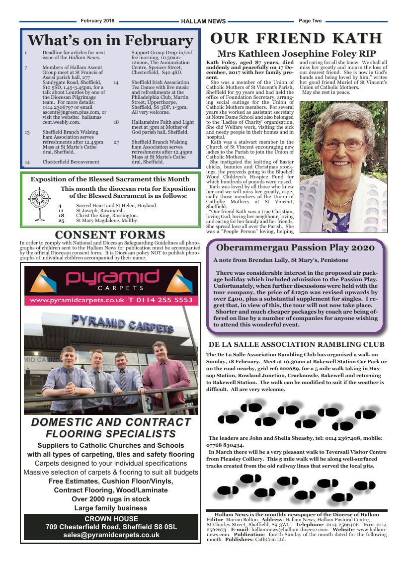 Feb 2018 edition of the Hallam News - Page 