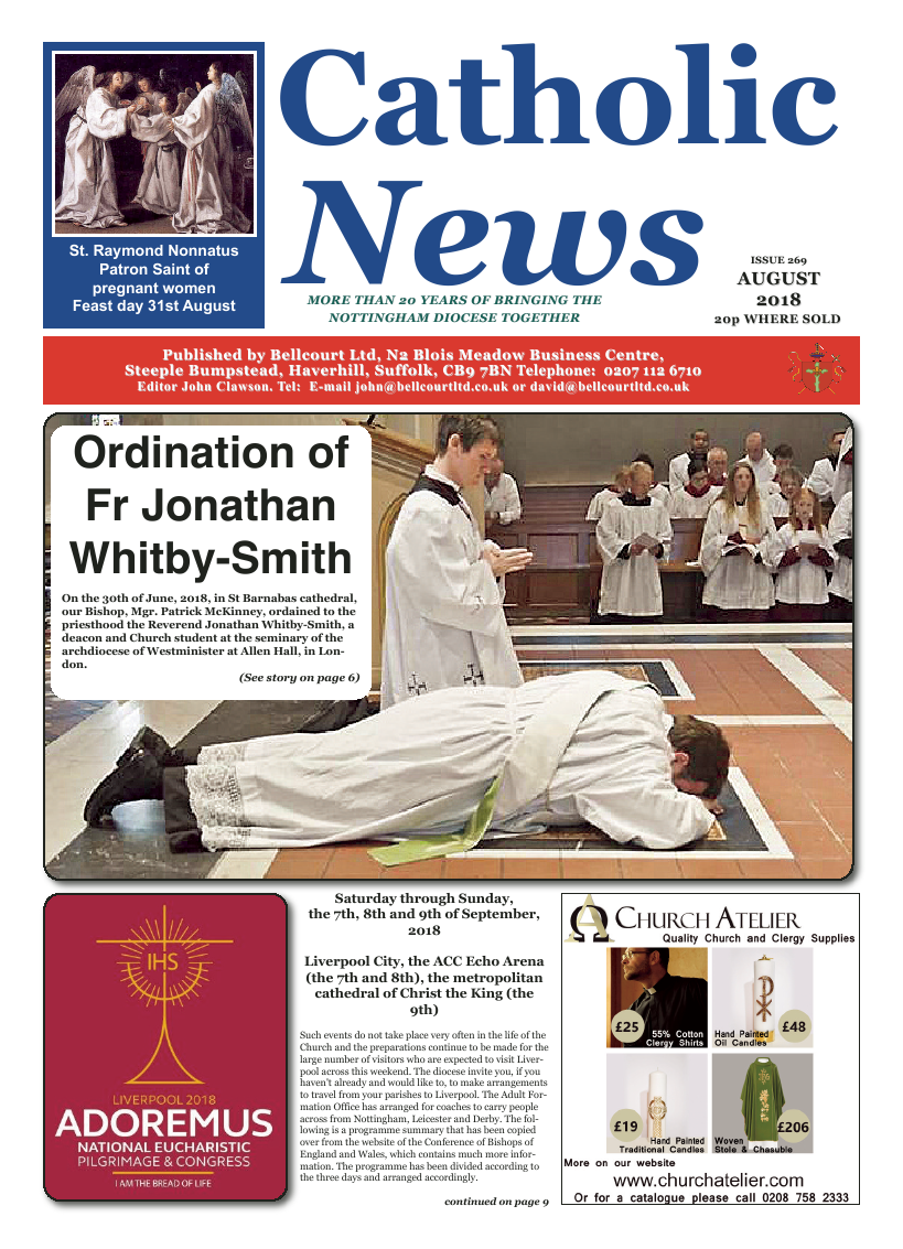 Aug 2018 edition of the Nottingham Catholic News - Page 
