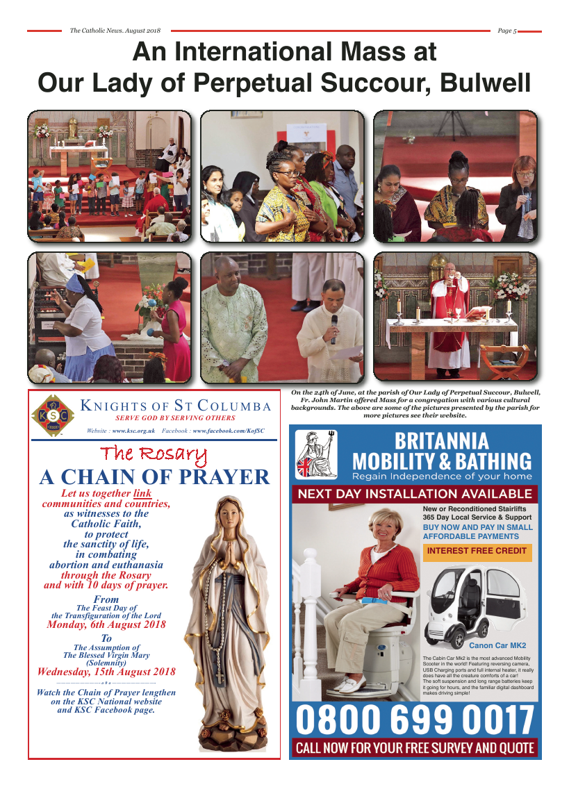 Aug 2018 edition of the Nottingham Catholic News - Page 