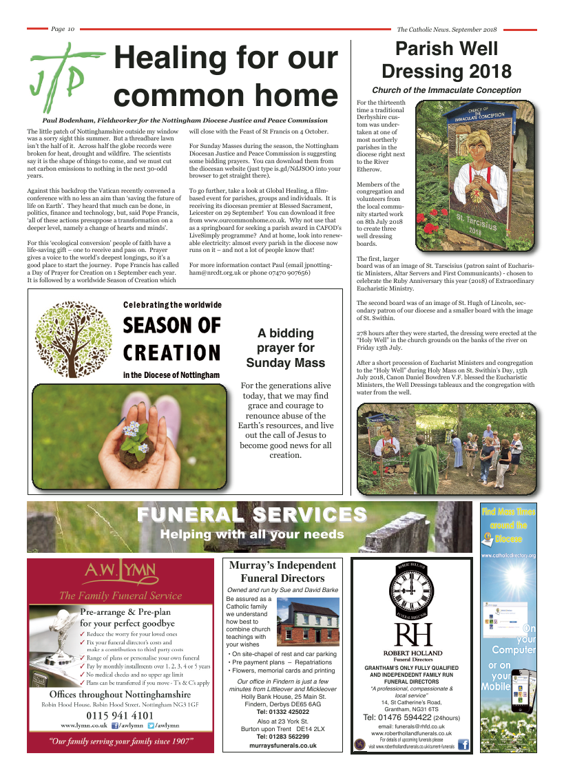 Sept 2018 edition of the Nottingham Catholic News - Page 