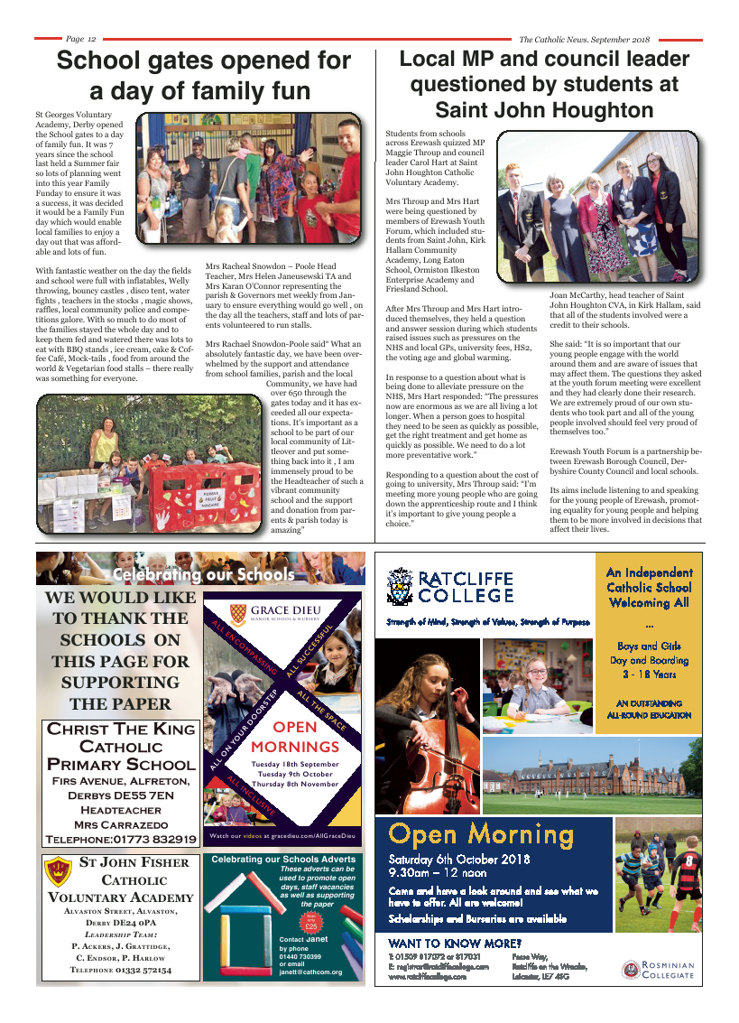 Sept 2018 edition of the Nottingham Catholic News - Page 