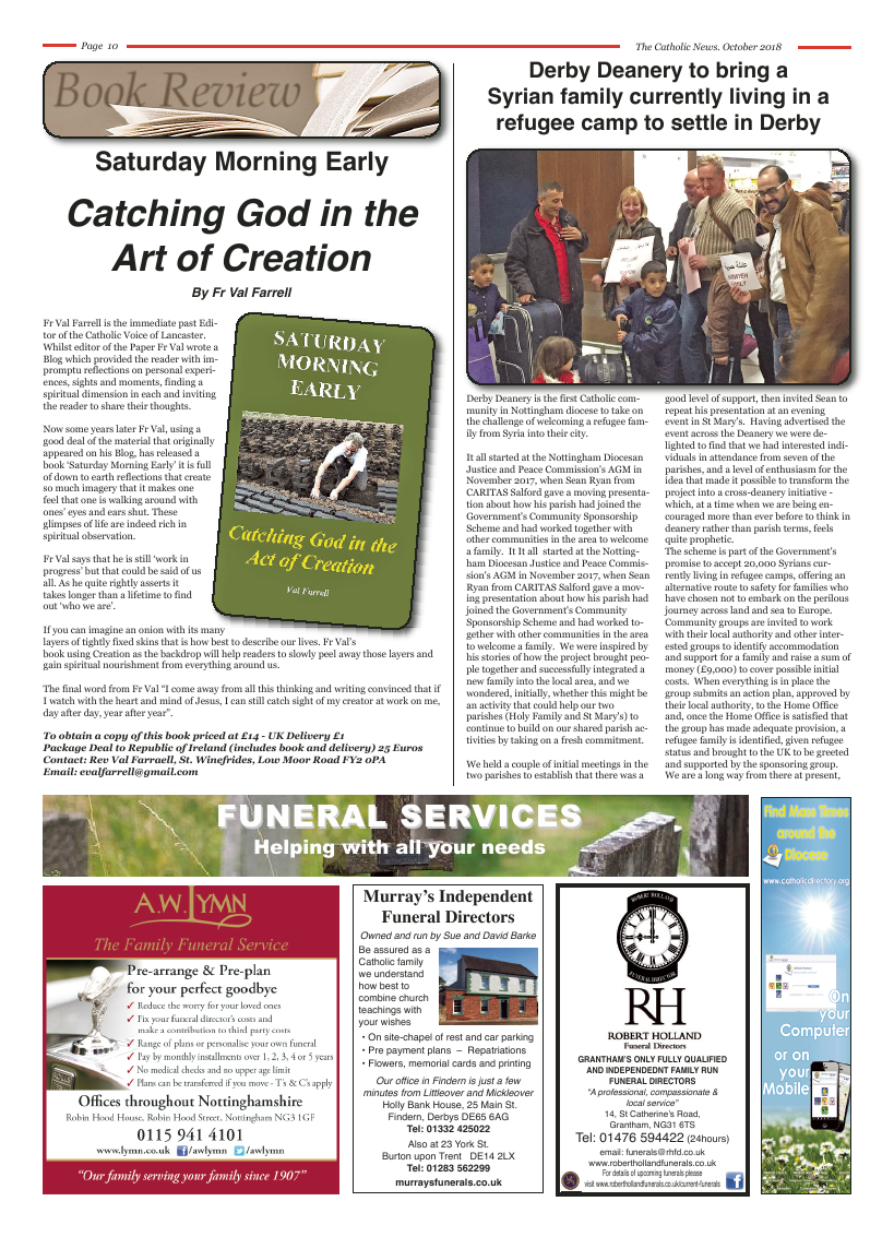 Oct 2018 edition of the Nottingham Catholic News - Page 