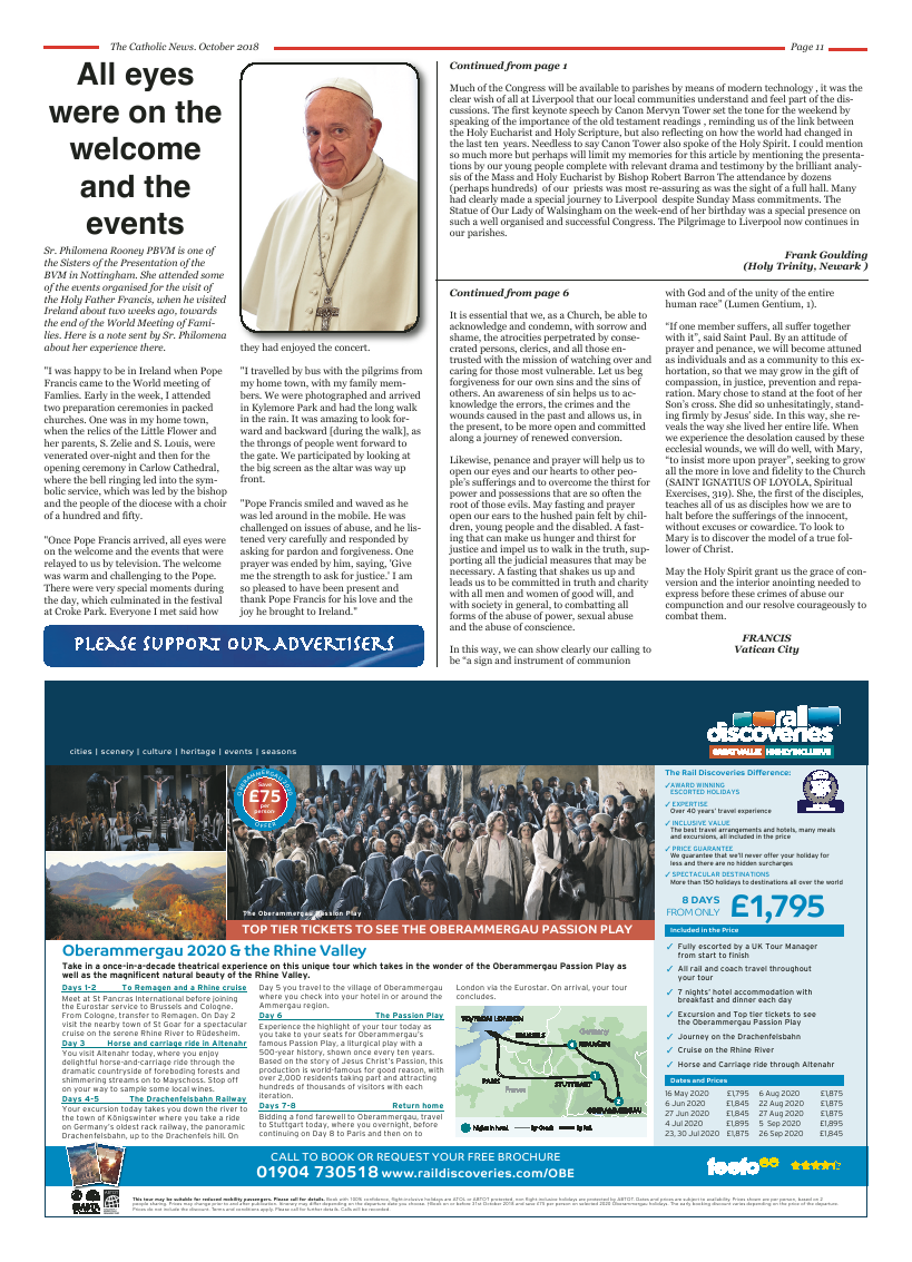 Oct 2018 edition of the Nottingham Catholic News - Page 