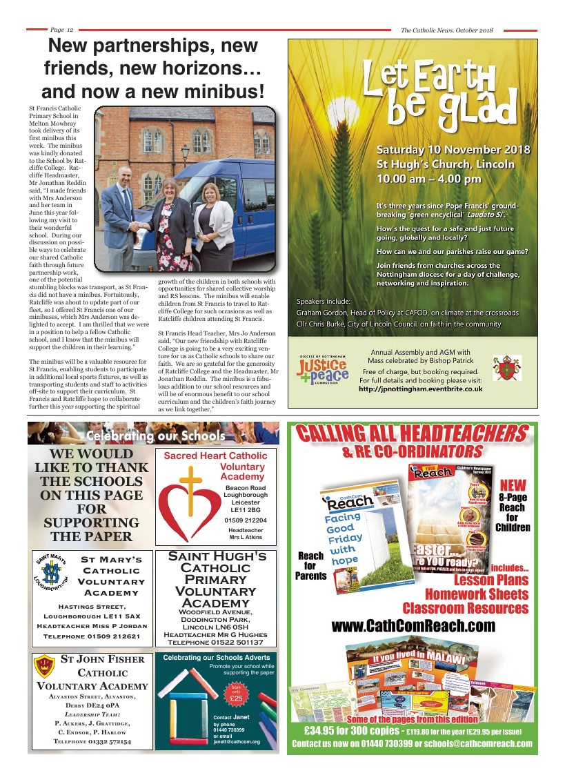 Oct 2018 edition of the Nottingham Catholic News - Page 