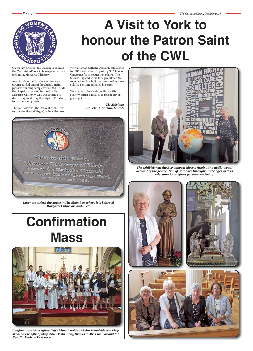 Oct 2018 edition of the Nottingham Catholic News - Page 