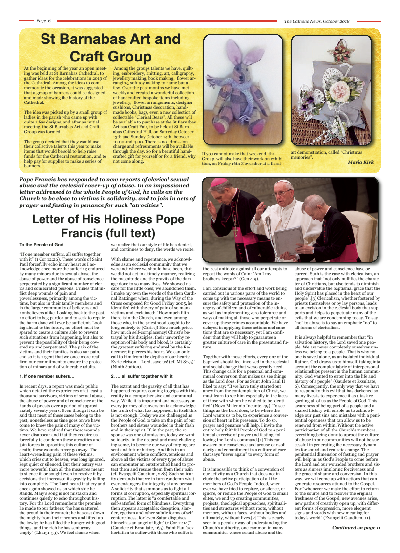 Oct 2018 edition of the Nottingham Catholic News - Page 