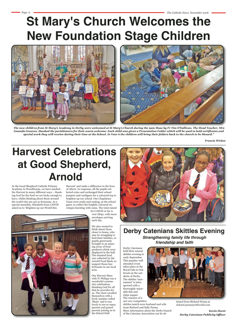 Nov 2018 edition of the Nottingham Catholic News - Page 