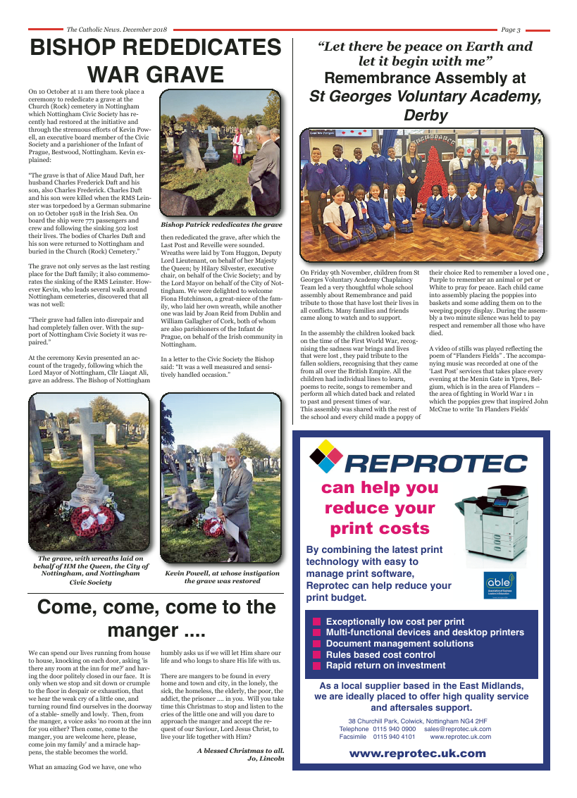 Dec 2018 edition of the Nottingham Catholic News - Page 