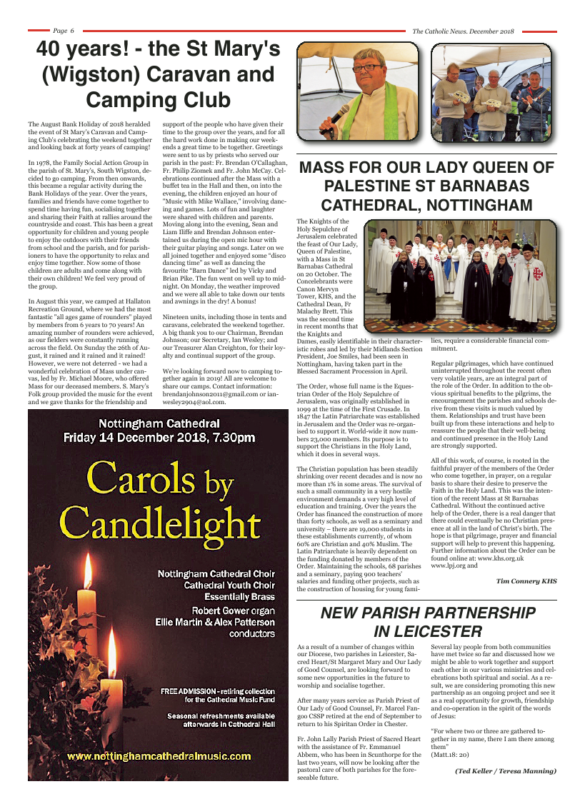 Dec 2018 edition of the Nottingham Catholic News - Page 