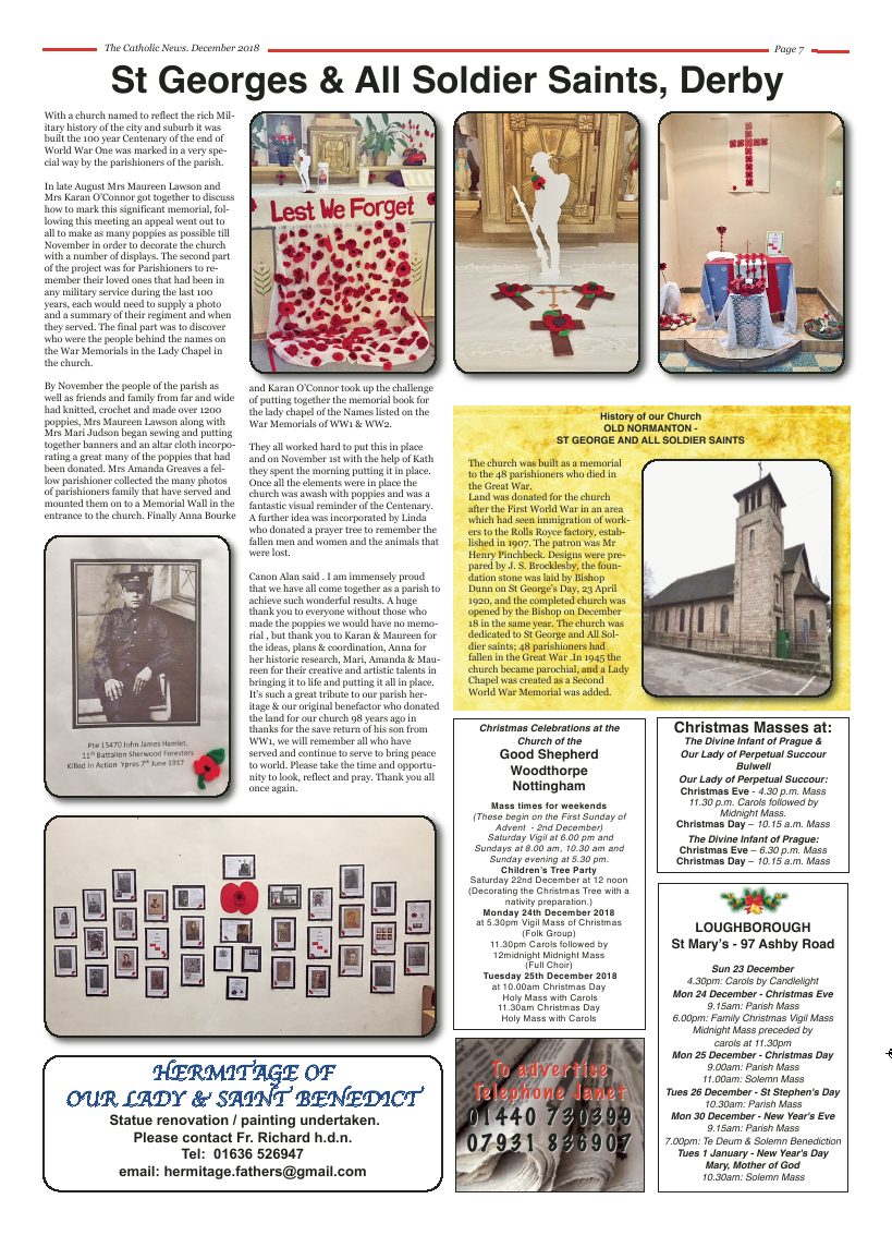 Dec 2018 edition of the Nottingham Catholic News - Page 