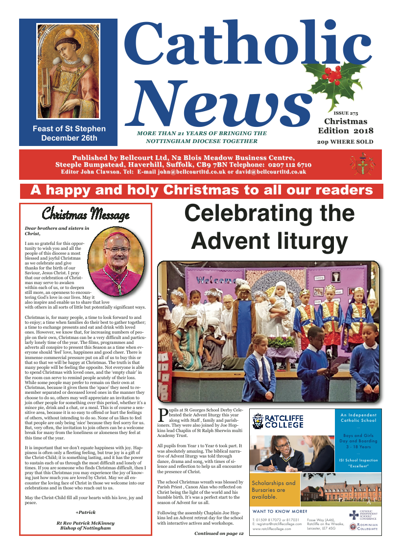 Jan 2019 edition of the Nottingham Catholic News - Page 