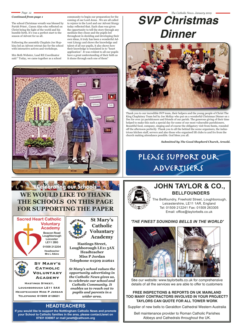 Jan 2019 edition of the Nottingham Catholic News - Page 