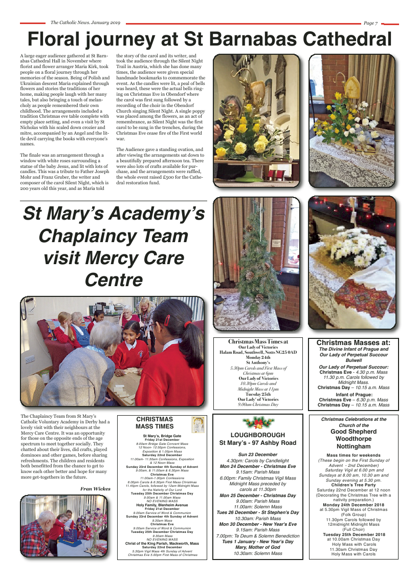 Jan 2019 edition of the Nottingham Catholic News - Page 