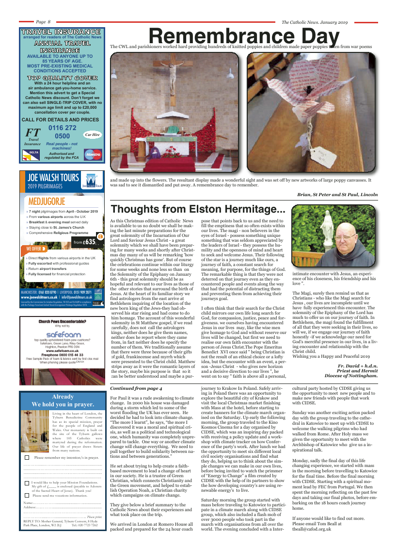 Jan 2019 edition of the Nottingham Catholic News - Page 