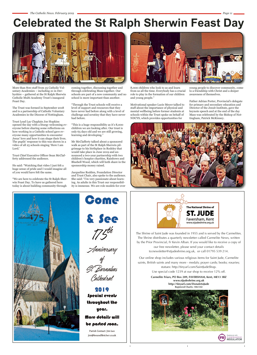 Feb 2019 edition of the Nottingham Catholic News - Page 