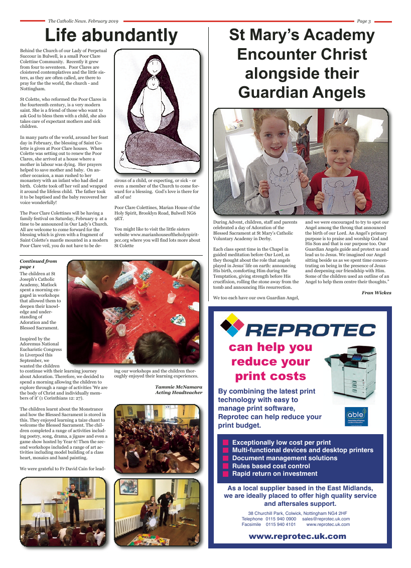 Feb 2019 edition of the Nottingham Catholic News - Page 