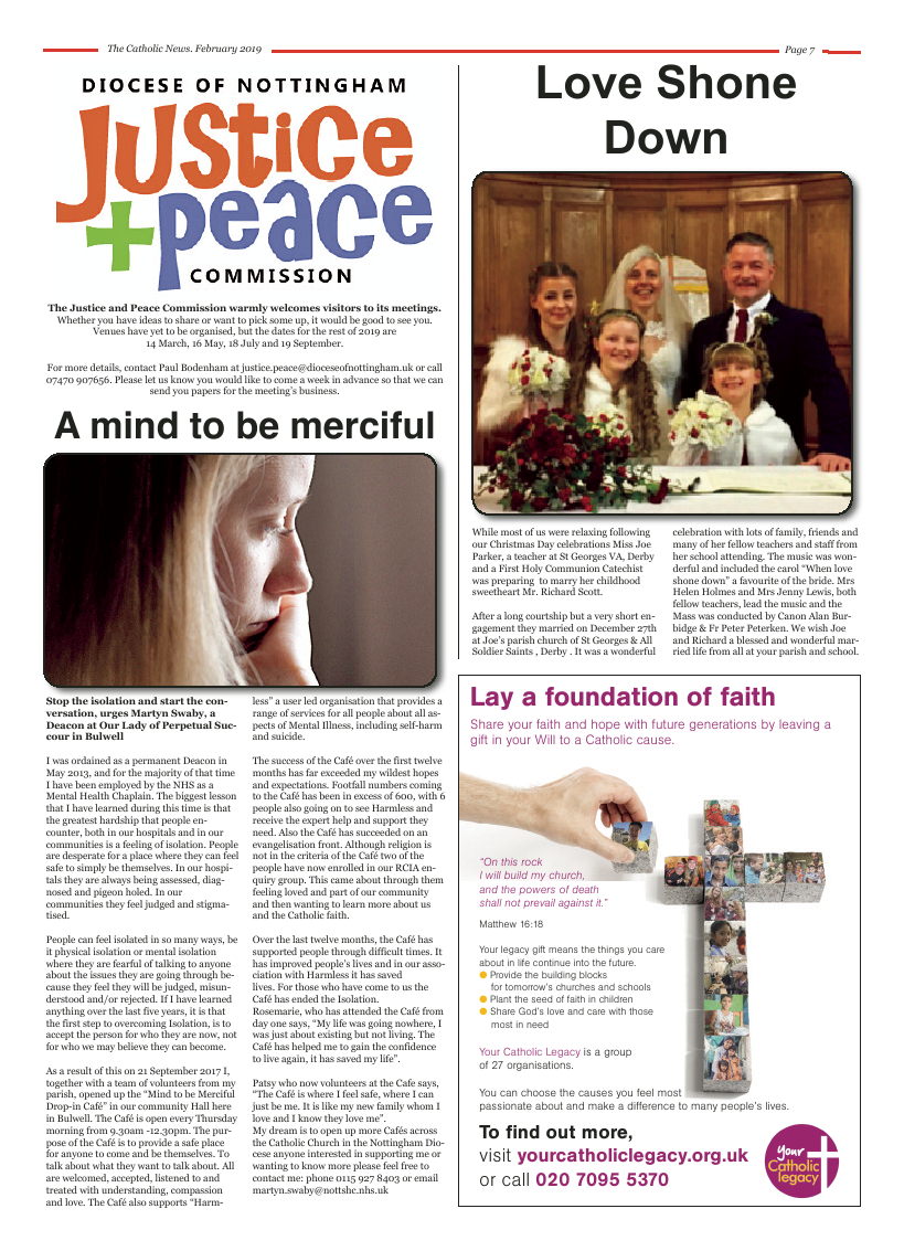 Feb 2019 edition of the Nottingham Catholic News - Page 