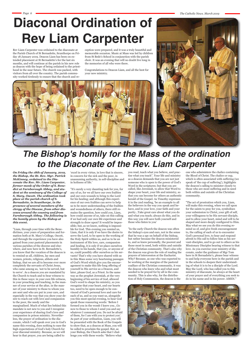 Mar 2019 edition of the Nottingham Catholic News - Page 