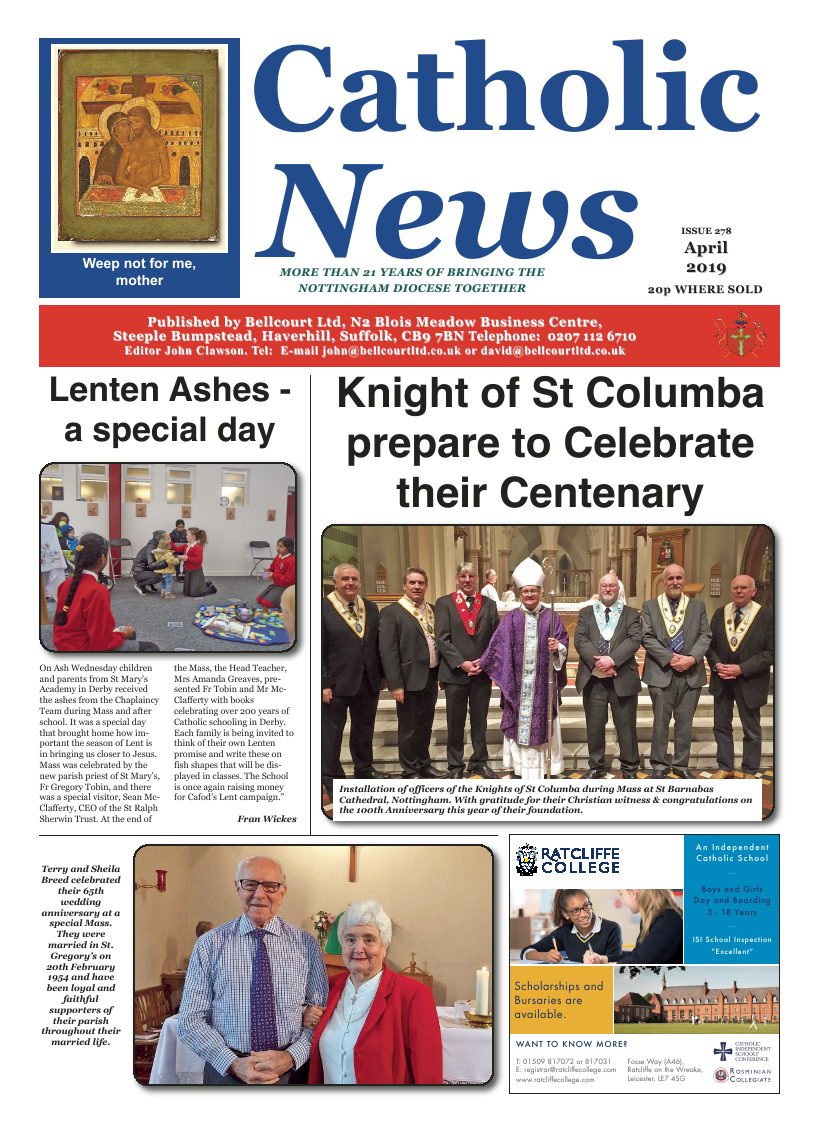 Apr 2019 edition of the Nottingham Catholic News - Page 