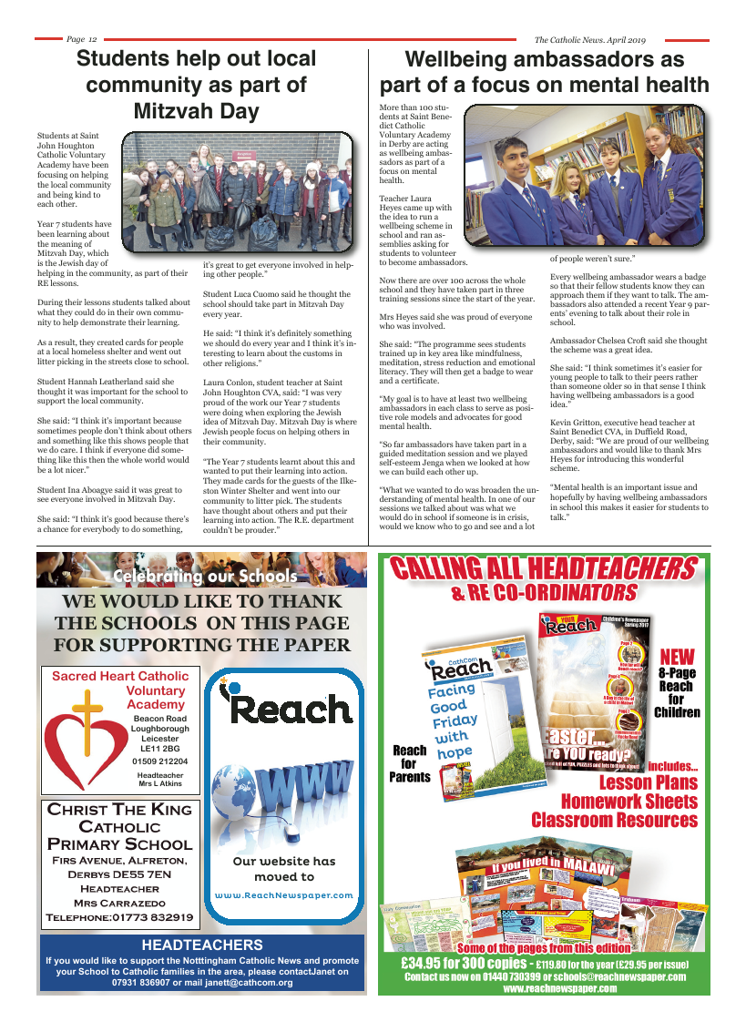 Apr 2019 edition of the Nottingham Catholic News - Page 