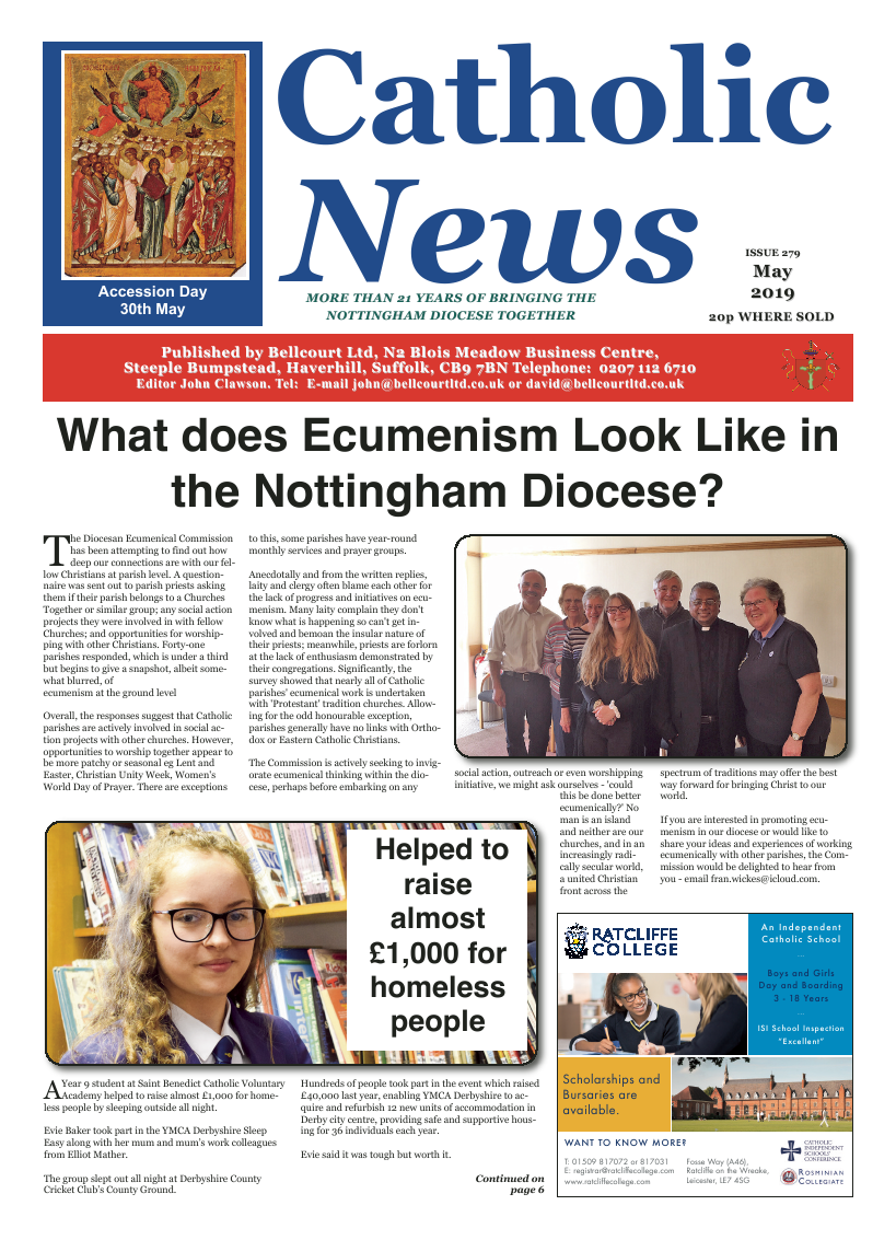 May 2019 edition of the Nottingham Catholic News - Page 